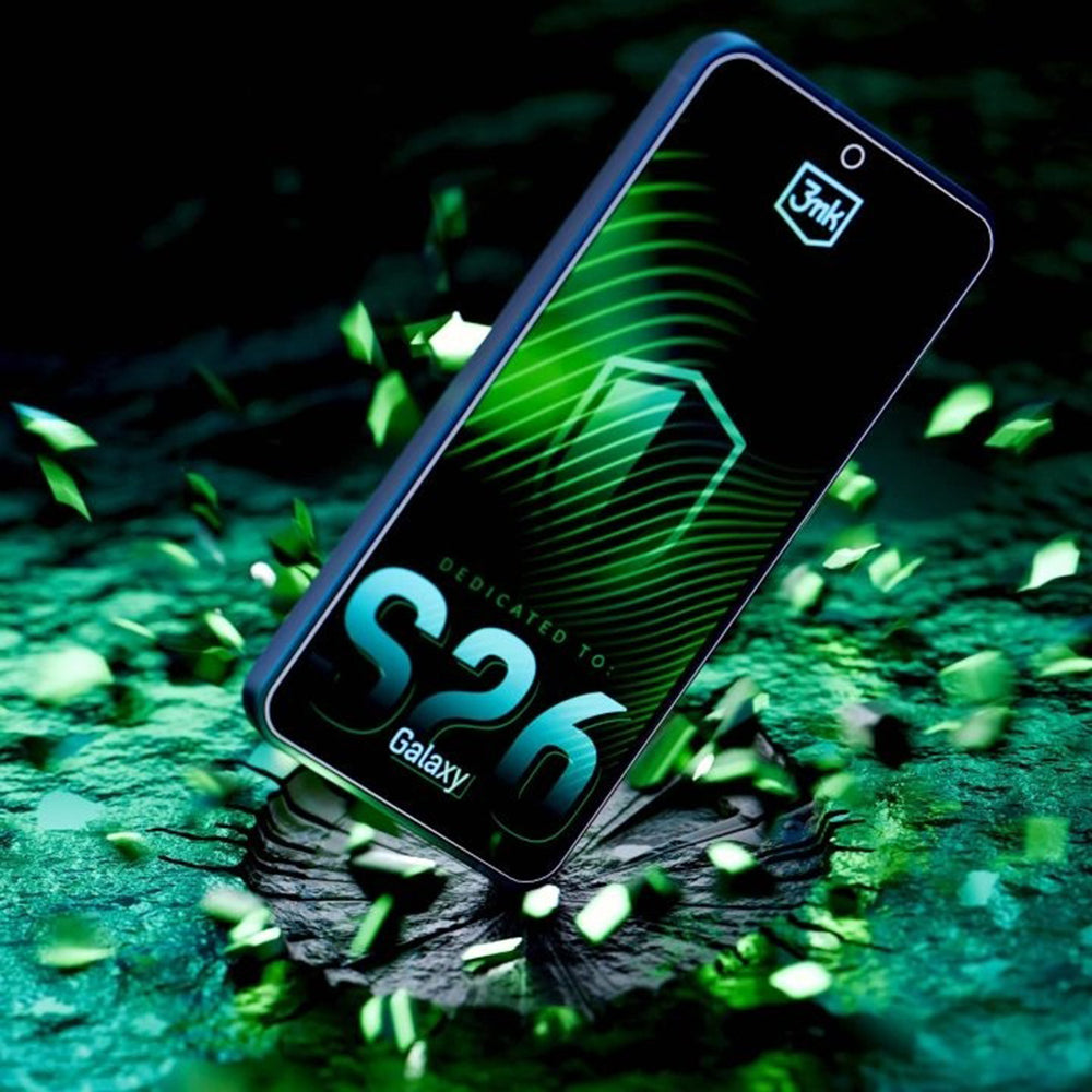 Folia ochronna na ekran 3MK FlexibleGlass dla Samsung Galaxy S26 S942, Szkło Elastyczne, Pełne Klejenie, Przezroczysta