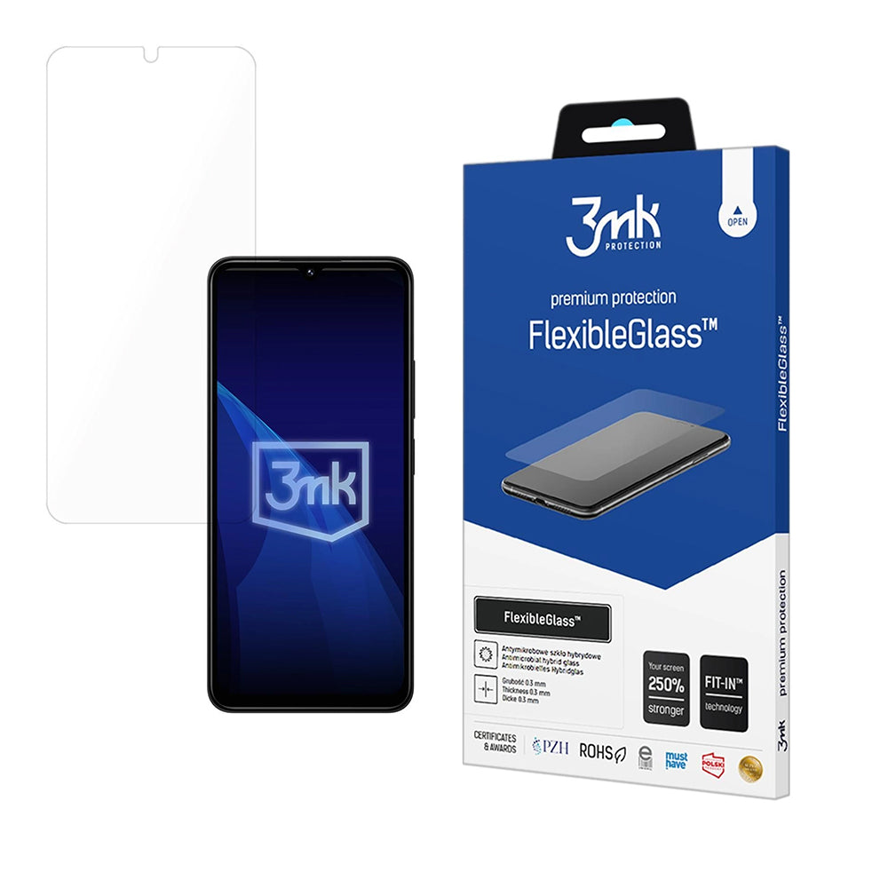 Folia ochronna na ekran 3MK FlexibleGlass do Xiaomi Poco C75 / Redmi 14C, elastyczne szkło, pełna warstwa kleju