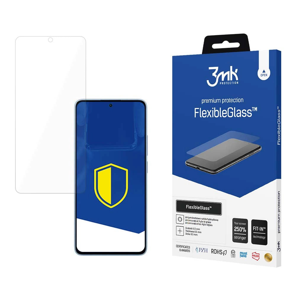 Folia ochronna na ekran 3MK FlexibleGlass do Xiaomi Redmi Note 13 4G, elastyczne szkło, pełna warstwa kleju