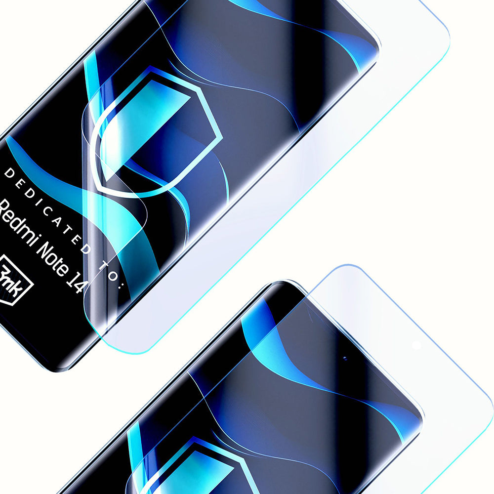 Folia ochronna na ekran 3MK FlexibleGlass do Xiaomi Redmi Note 14 4G (Standard), elastyczne szkło, pełna warstwa kleju
