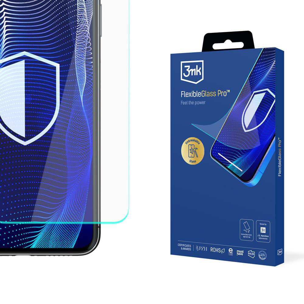 Folia ochronna na ekran 3MK FlexibleGlass Pro do Samsung Galaxy S24 S921, elastyczne szkło, pełna klej, czarna