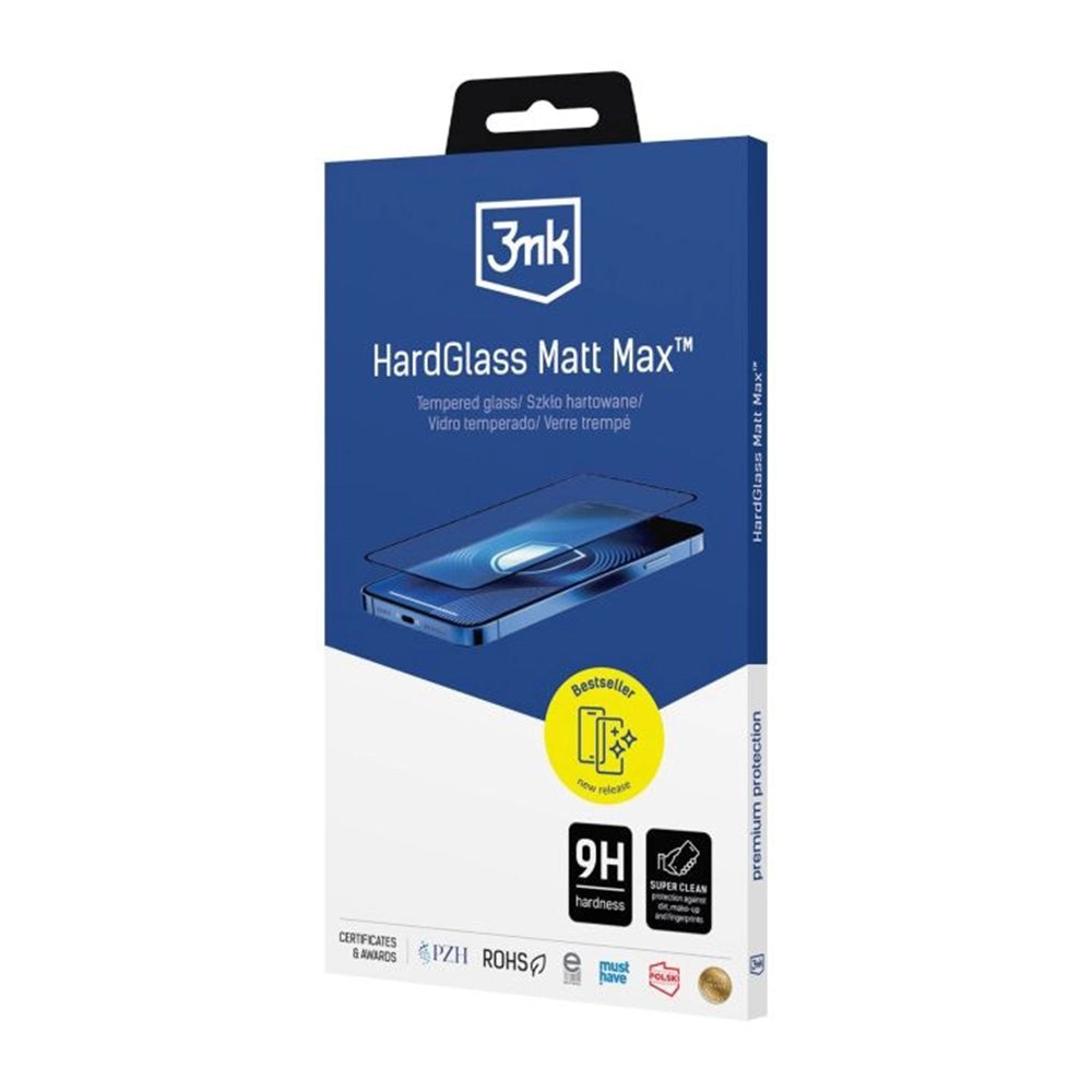 3MK HardGlass Screen Protector for Samsung Galaxy S26 Ultra S948, Tempered Glass, Full Glue, Black