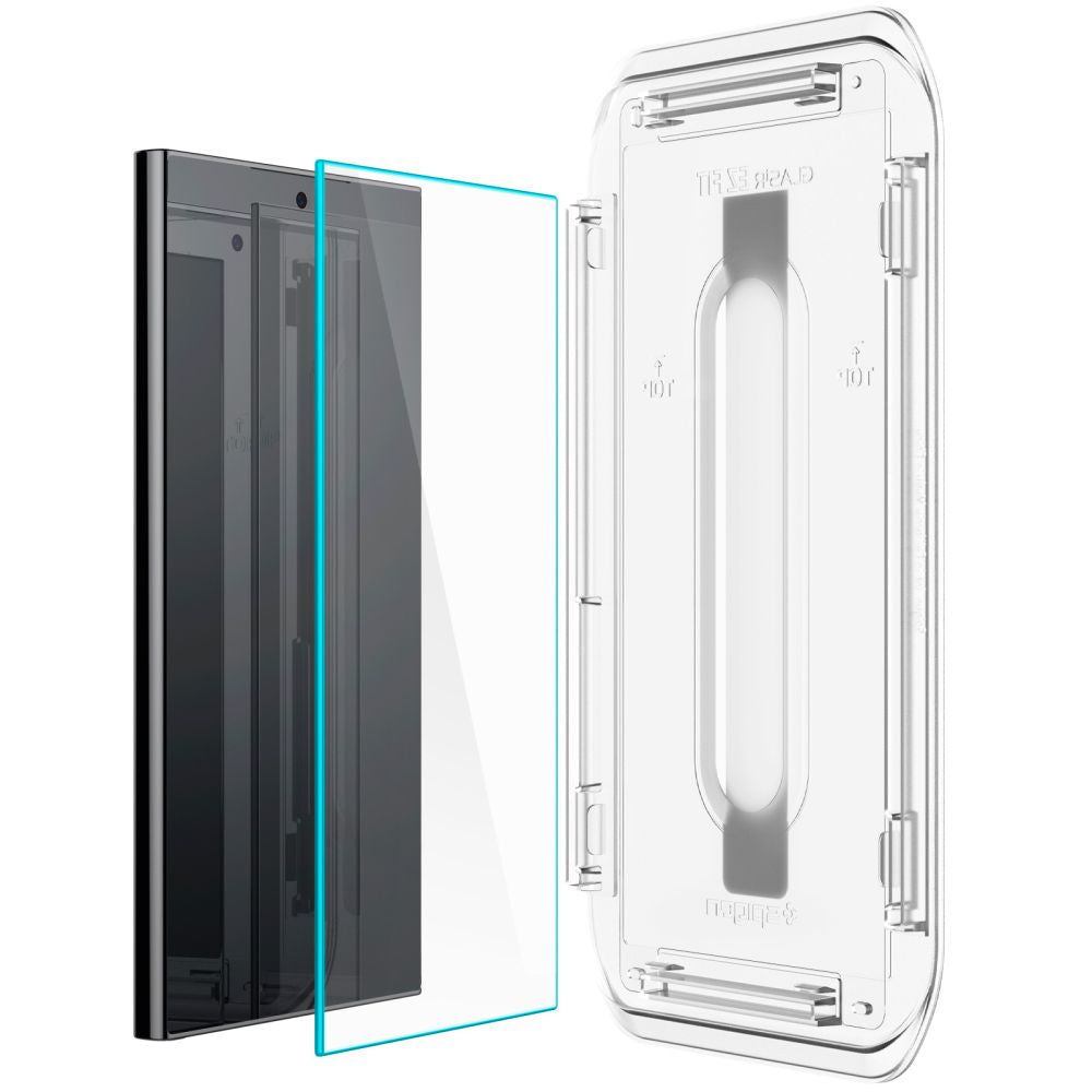Spigen EZ FIT Screen Protector dla Samsung Galaxy S24 Ultra S928, szkło ochronne, pełny klej, zestaw 2 sztuk