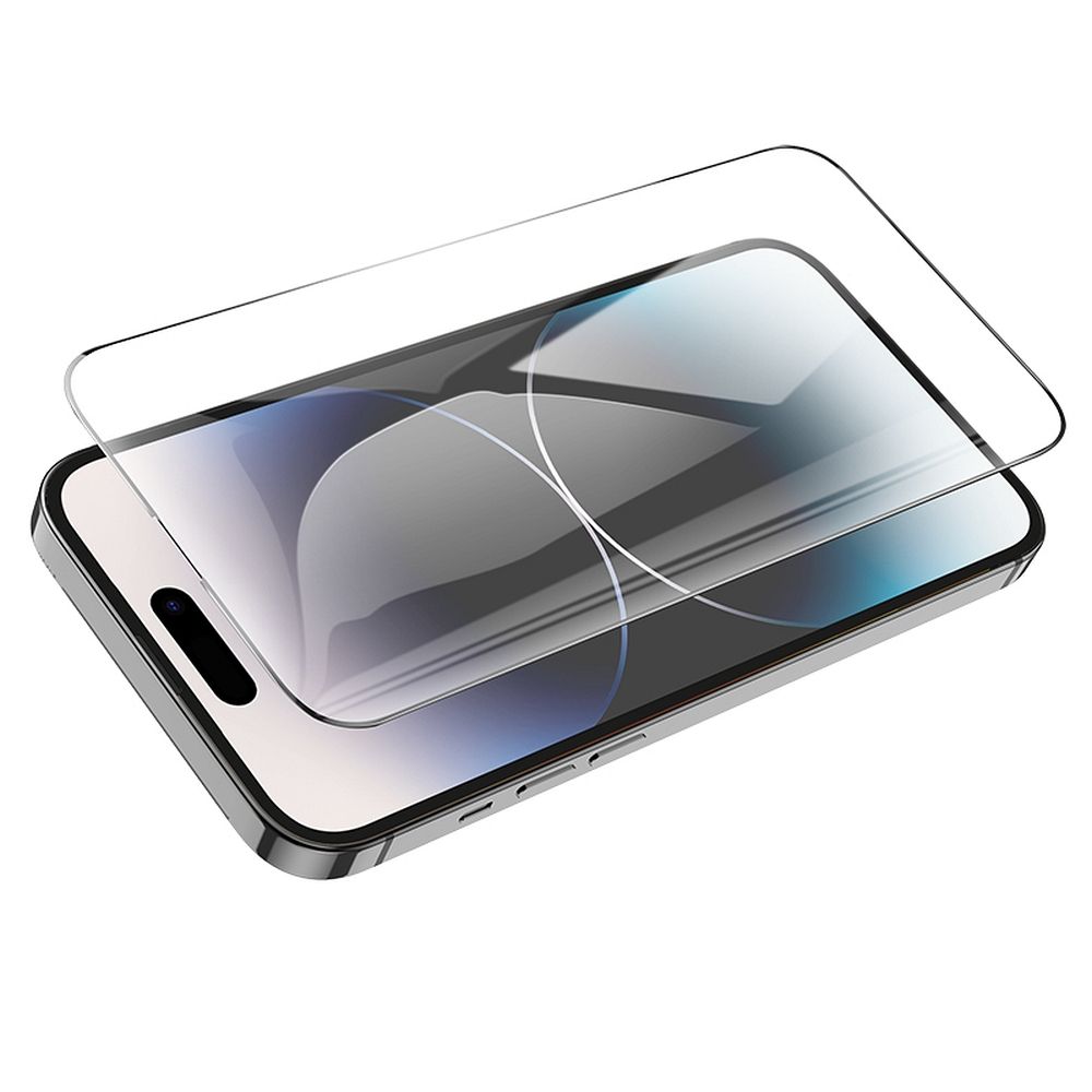 Folia ochronna HOCO do ekranu Apple iPhone 14 Pro Max, Szkło Hartowane, Pełne Klejenie, Zestaw 25 sztuk, Czarna