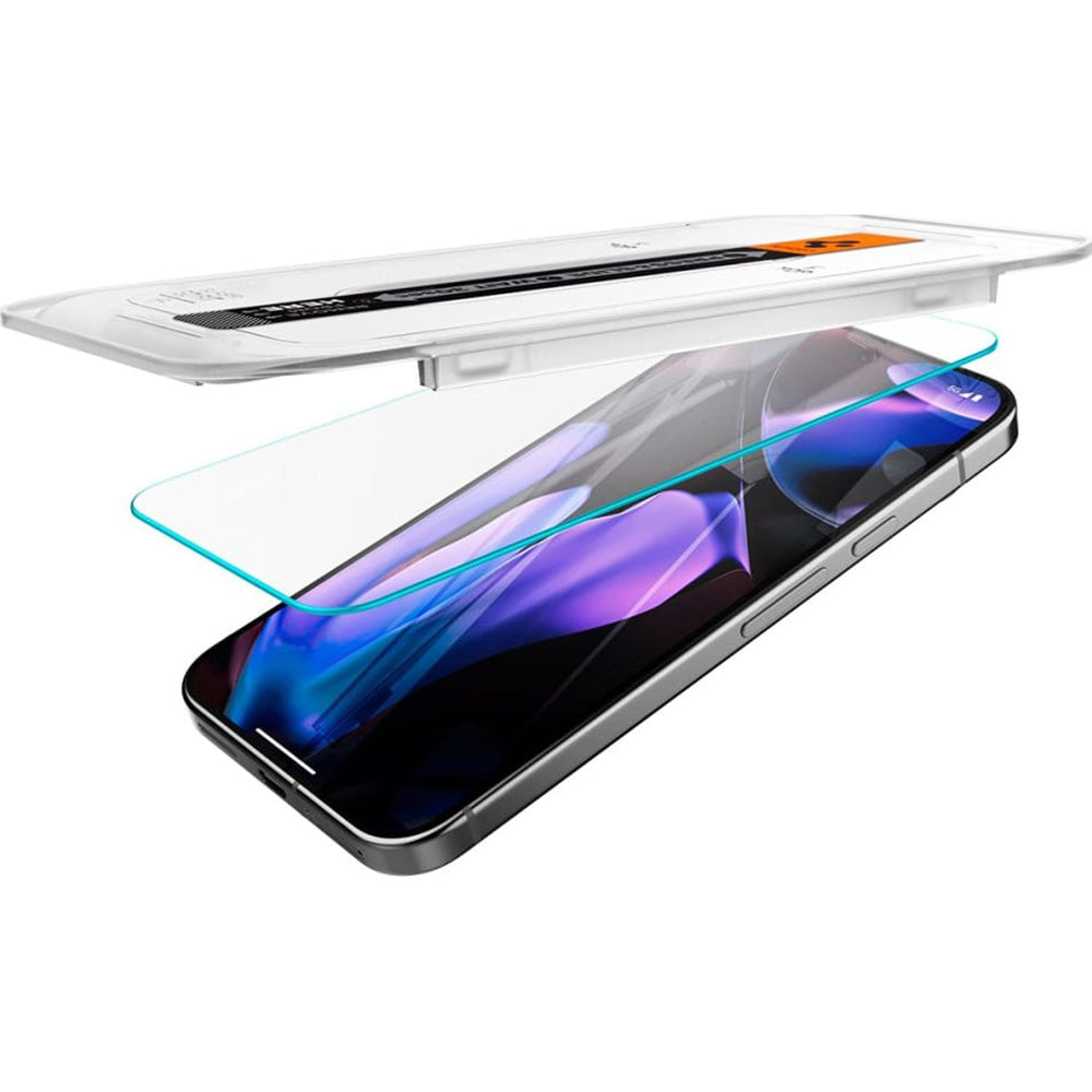 Folia ochronna na ekran Spigen GlastR EZ FIT dla Google Pixel 9 Pro XL, Szkło Hartowane, Pełne Klejenie, Zestaw 2 sztuki AGL08445