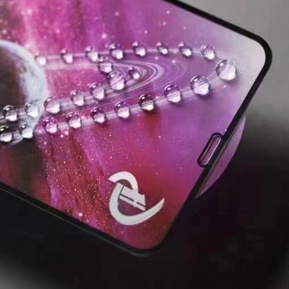 Folia ochronna na ekran OEM do Apple iPhone 14 Pro, szkło hartowane, pełna klejność, zestaw 10 sztuk, 9D, czarna