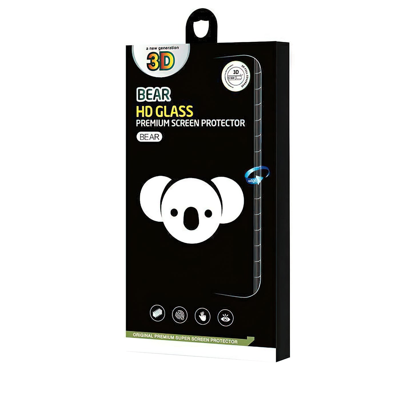 Folia ochronna na ekran Bear HD do Samsung Galaxy A17 4G / A17 5G / A16 5G A166 / A16 4G A165, szkło hartowane, pełna warstwa kleju, czarna