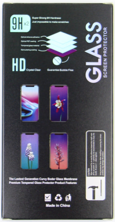 Folia ochronna na ekran OEM do Apple iPhone 17e / 16e / 14 / 13 Pro, szkło hartowane, pełna klej, zestaw 10 sztuk, 6D, czarna