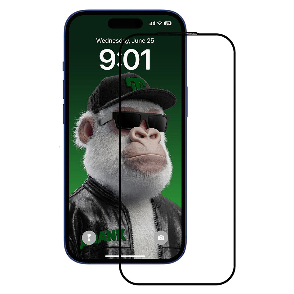 Folia ochronna na ekran Anank 10X Reinforced CG dla Apple iPhone 17, Szkło hartowane, Full Glue, 2.5D, Czarna
