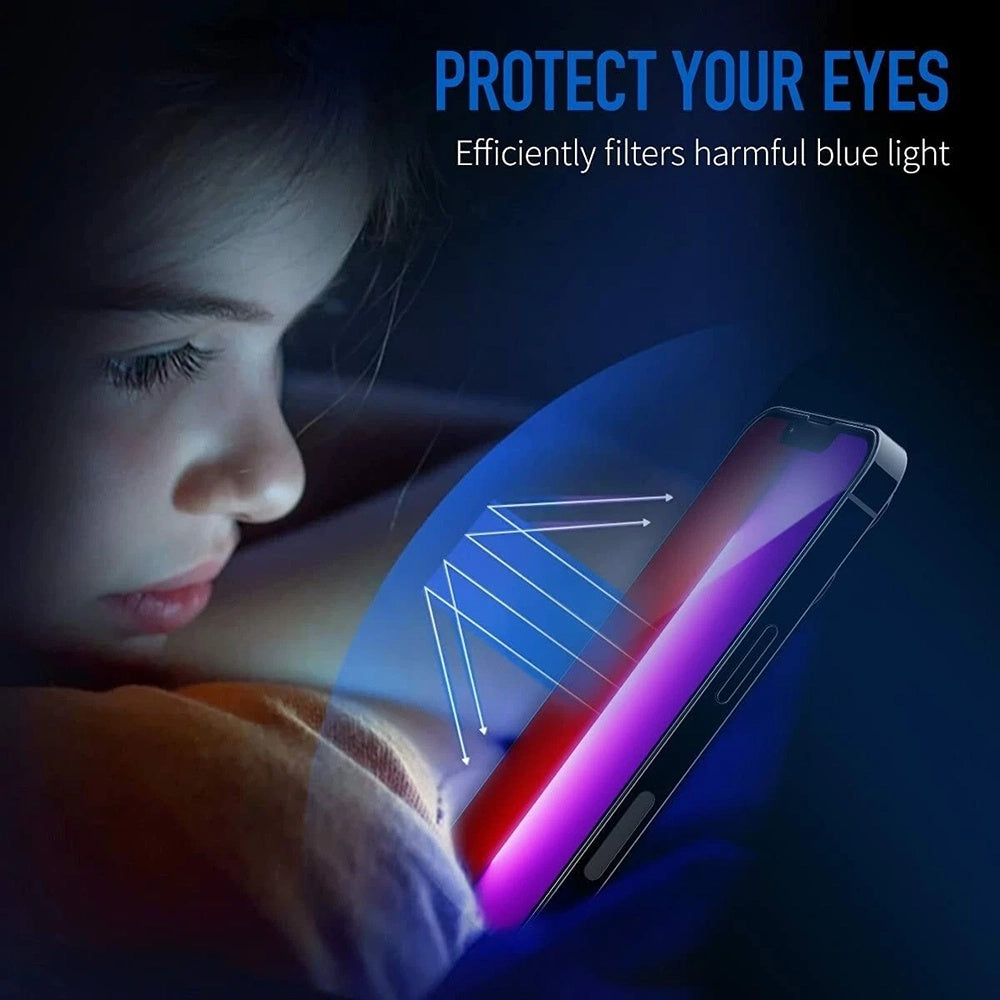 Anti Blue Light Anank 5X Reinforced Screen Protector for Apple iPhone 17 Air, Tempered Glass, Full Glue, 2.5D, Black