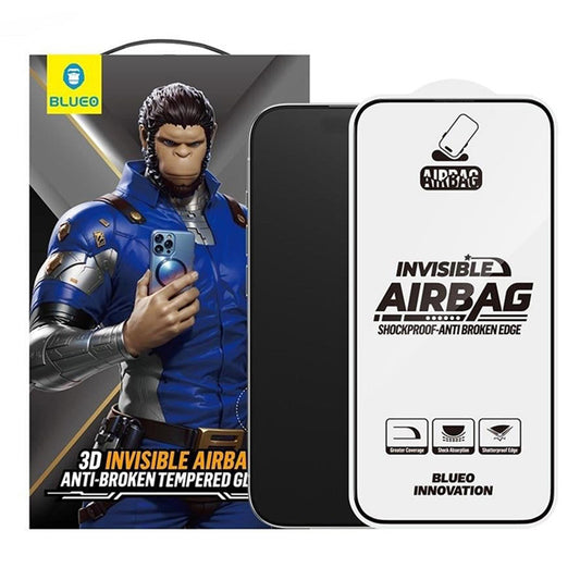 Folia ochronna Blueo Anti-Broken na ekran dla Apple iPhone 17 Air, Hartowane szkło, Pełne klejenie, Czarna