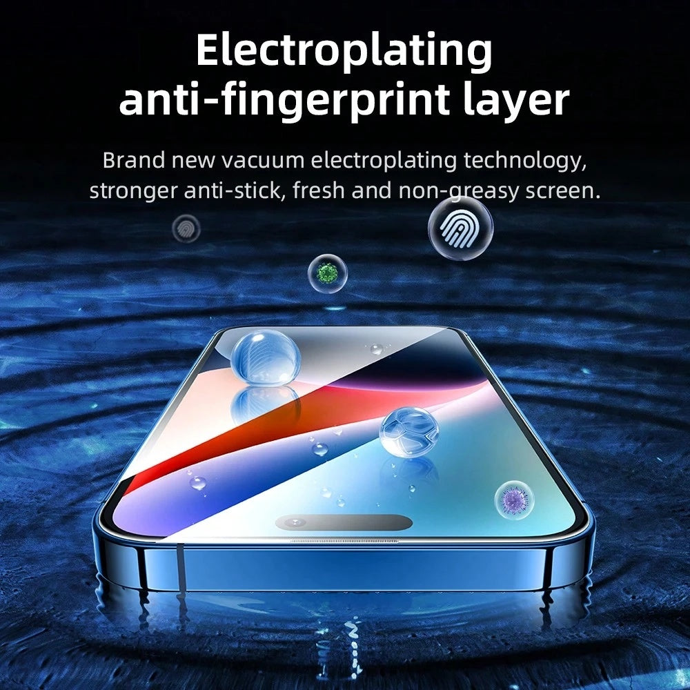 Folia ochronna na ekran Blueo AR Applicator Pro do Apple iPhone 16 Pro Max, szkło hartowane, pełna klej, 3D, czarna