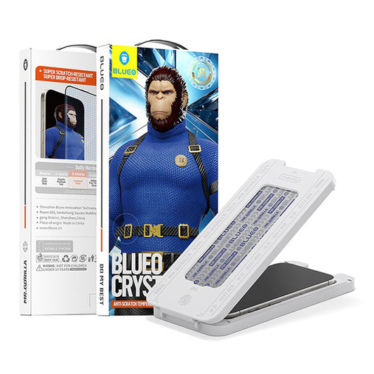 Folia ochronna Blueo Crystal Anti-Scratch do Apple iPhone 17 Air, Hartowane szkło, Pełne klejenie, Czarna