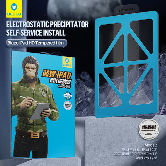 Folia ochronna na ekran Blueo HD Applicator Pro do Apple iPad Air (2022) / Pro 11 (2021) / Air (2020), szkło hartowane, pełna warstwa kleju