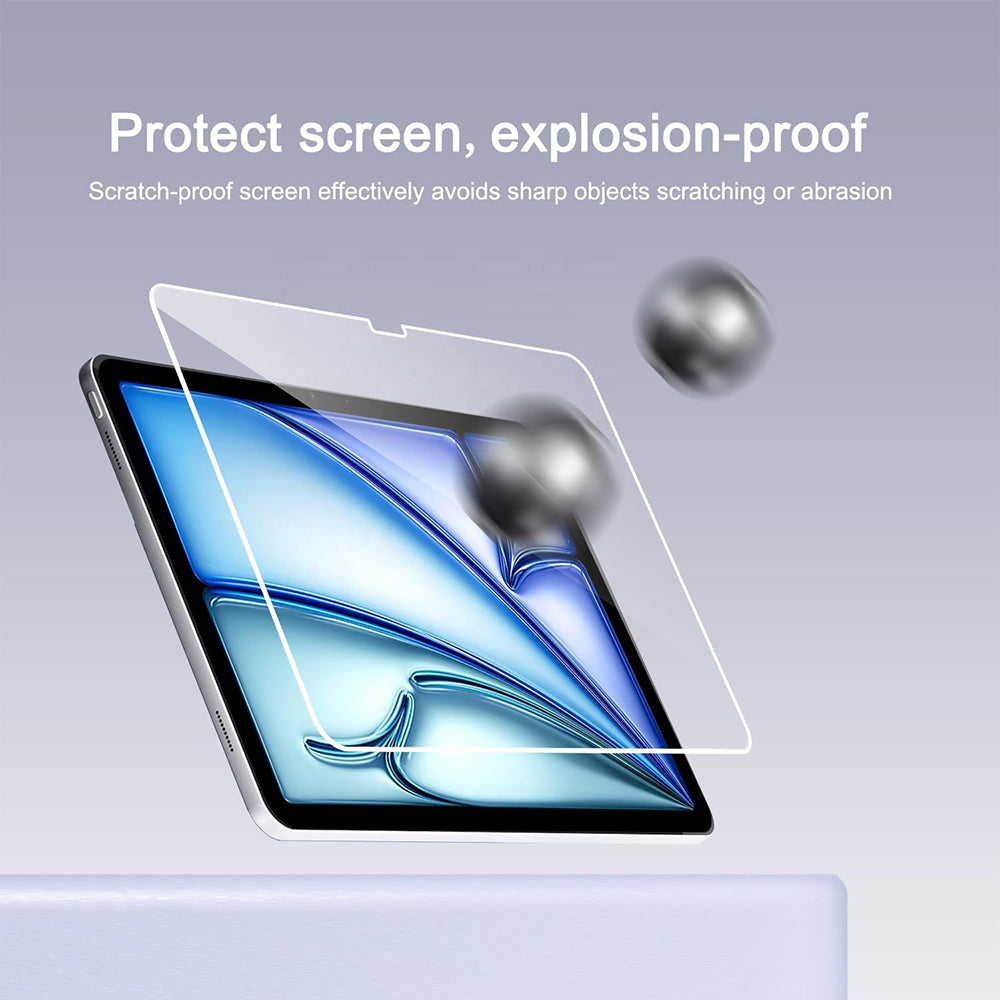 Folia ochronna na ekran Blueo HD do Apple iPad Pro 12.9 (2022) / Pro 12.9 (2021) / Pro 12.9 (2020), szkło hartowane, pełna warstwa kleju