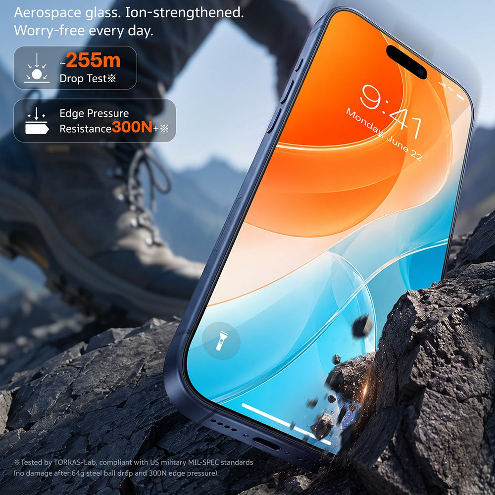Folia ochronna na ekran Torras Sunview AR do Apple iPhone 18 Pro Max / 17 Pro Max, szkło hartowane, pełna klejność