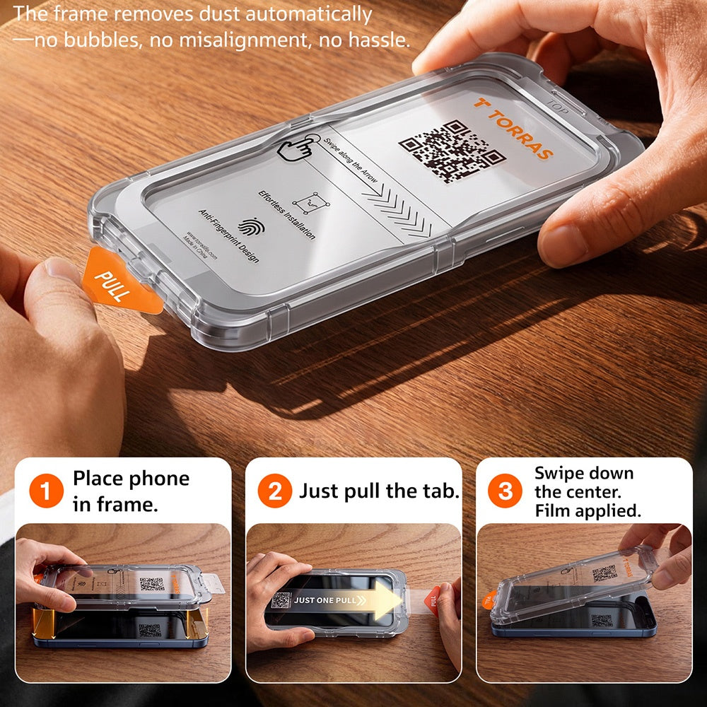 Folia ochronna na ekran Torras Sunview AR do Apple iPhone 18 Pro Max / 17 Pro Max, szkło hartowane, pełna klejność