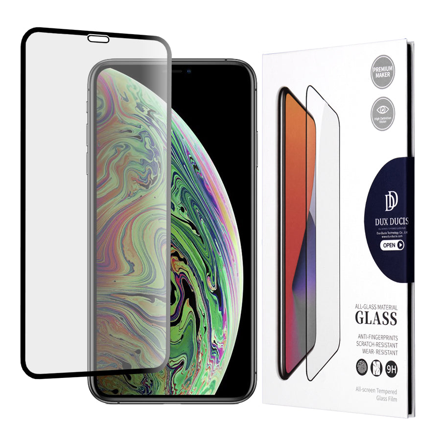 Folia ochronna na ekran DUX DUCIS do Apple iPhone 11 Pro / XS / X, szkło hartowane, Edge Glue, czarna