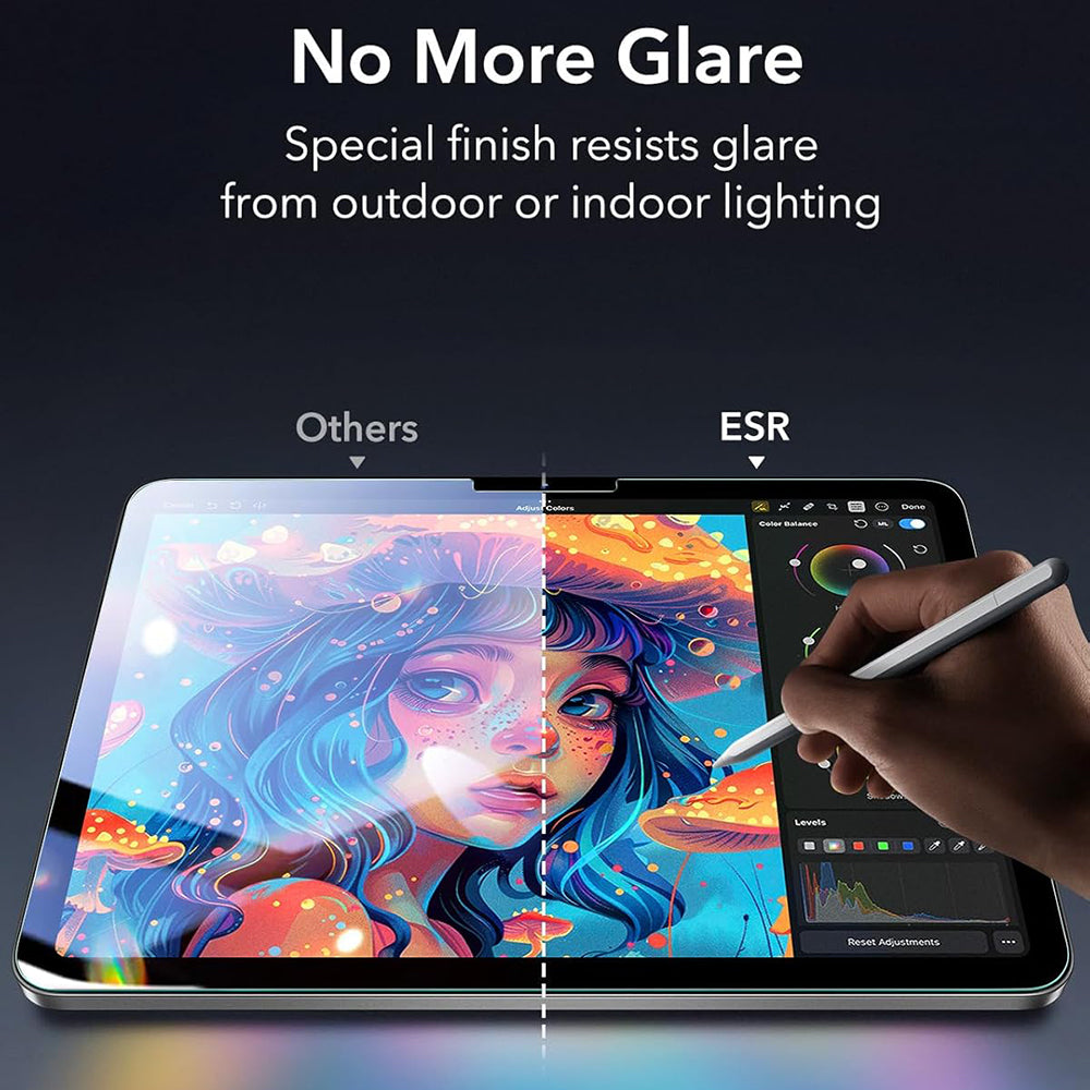 Folia ochronna ESR Armorite Paper Feel UltraFit do Apple iPad Air 11 (2026) / Air 11 (2025), Szkło Hartowane, Pełne Klejenie, Zestaw 2 sztuki