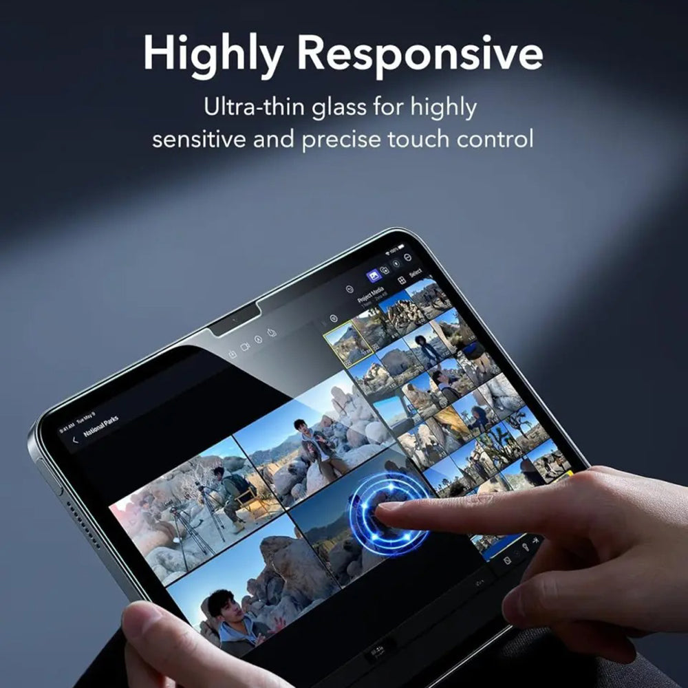 Folia ochronna ESR Armorite UltraFit na ekran do Apple iPad (2025) / (2022), Hartowane szkło, Pełne klejenie, Zestaw 2 sztuki