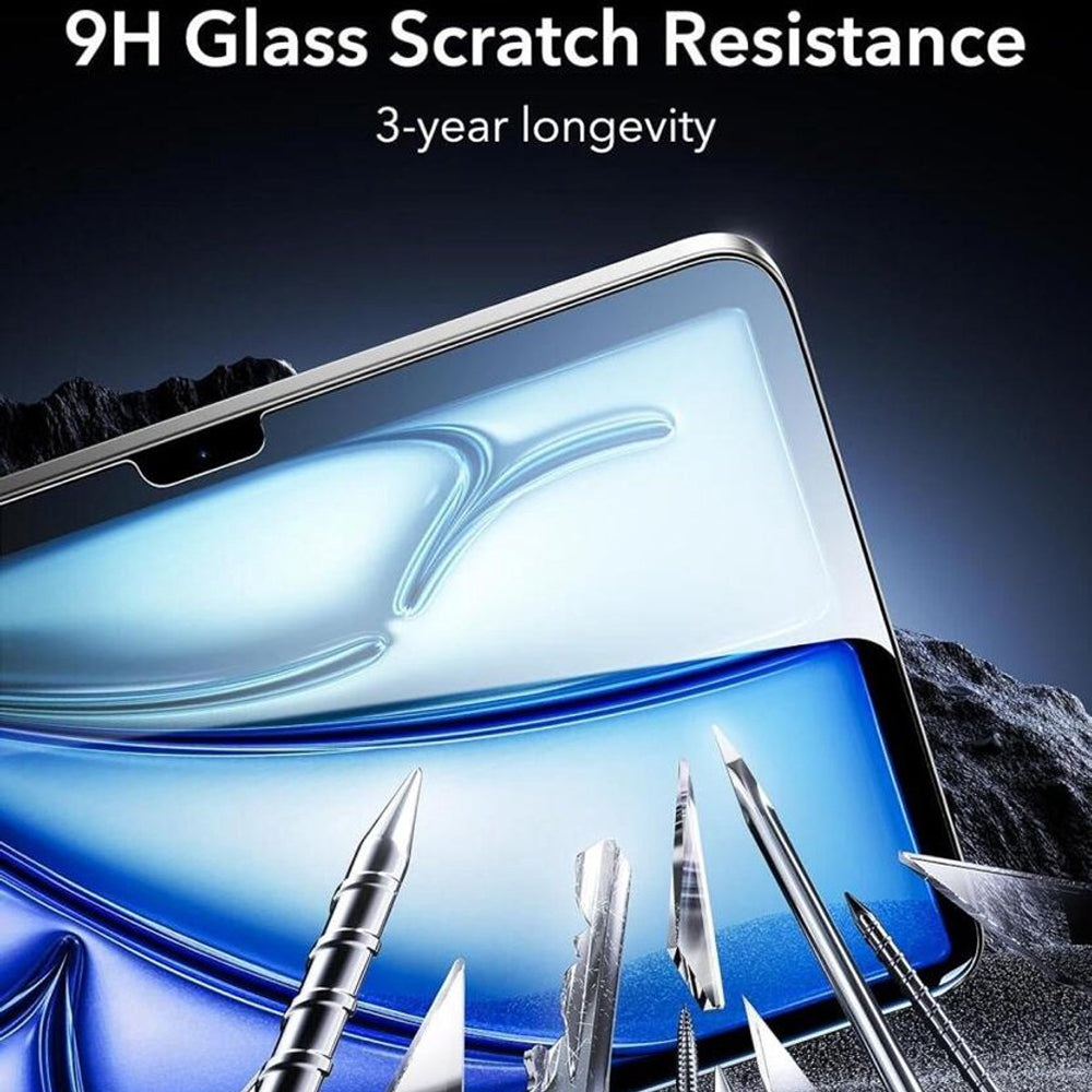 Folia ochronna na ekran ESR Armorite UltraFit do Apple iPad Air 11 (2026) / Air 11 (2025), szkło hartowane, pełna warstwa kleju, zestaw 2 sztuki