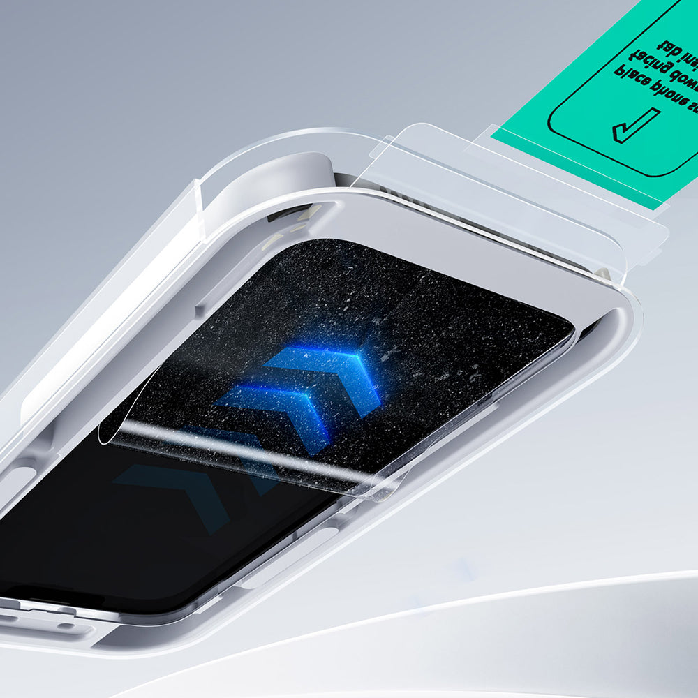 Folia ochronna ESR UltraFit do Apple iPhone 17 Pro, Hartowane szkło, Pełne klejenie, Czarna