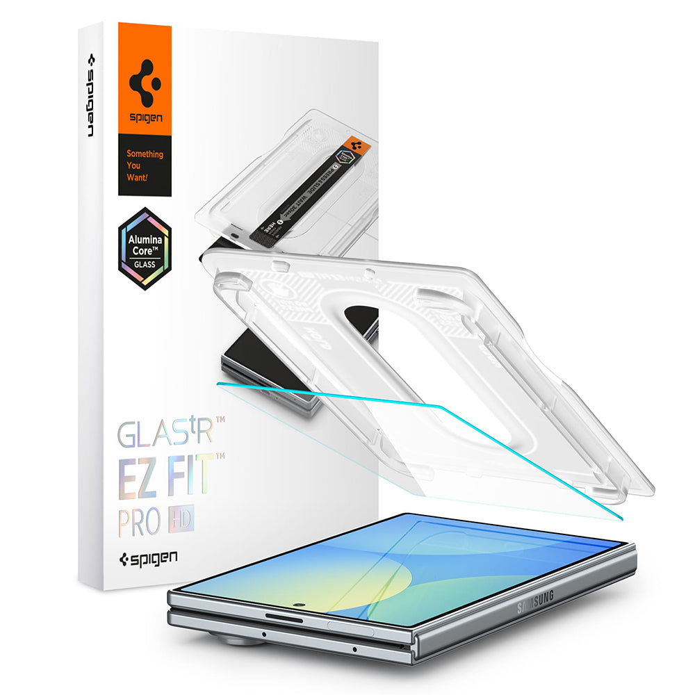 Folia ochronna na ekran zewnętrzny Spigen GlastR EZ FIT Pro HD do Samsung Galaxy Z Fold8 F971, szkło hartowane, pełna klej AGL11942