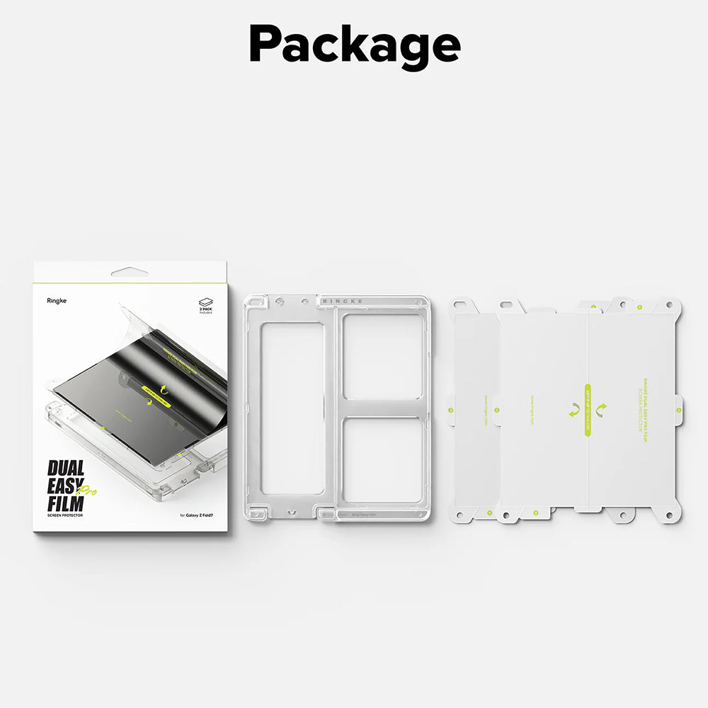 Folia ochronna na ekran wewnętrzny Ringke Dual Easy Pro do Samsung Galaxy Z Fold7 F966, plastik, zestaw 2 sztuki