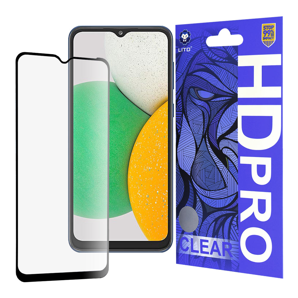 Folia ochronna na ekran Lito HD Pro Clear do Samsung Galaxy A03 Core A032, szkło hartowane, pełny klej, czarna