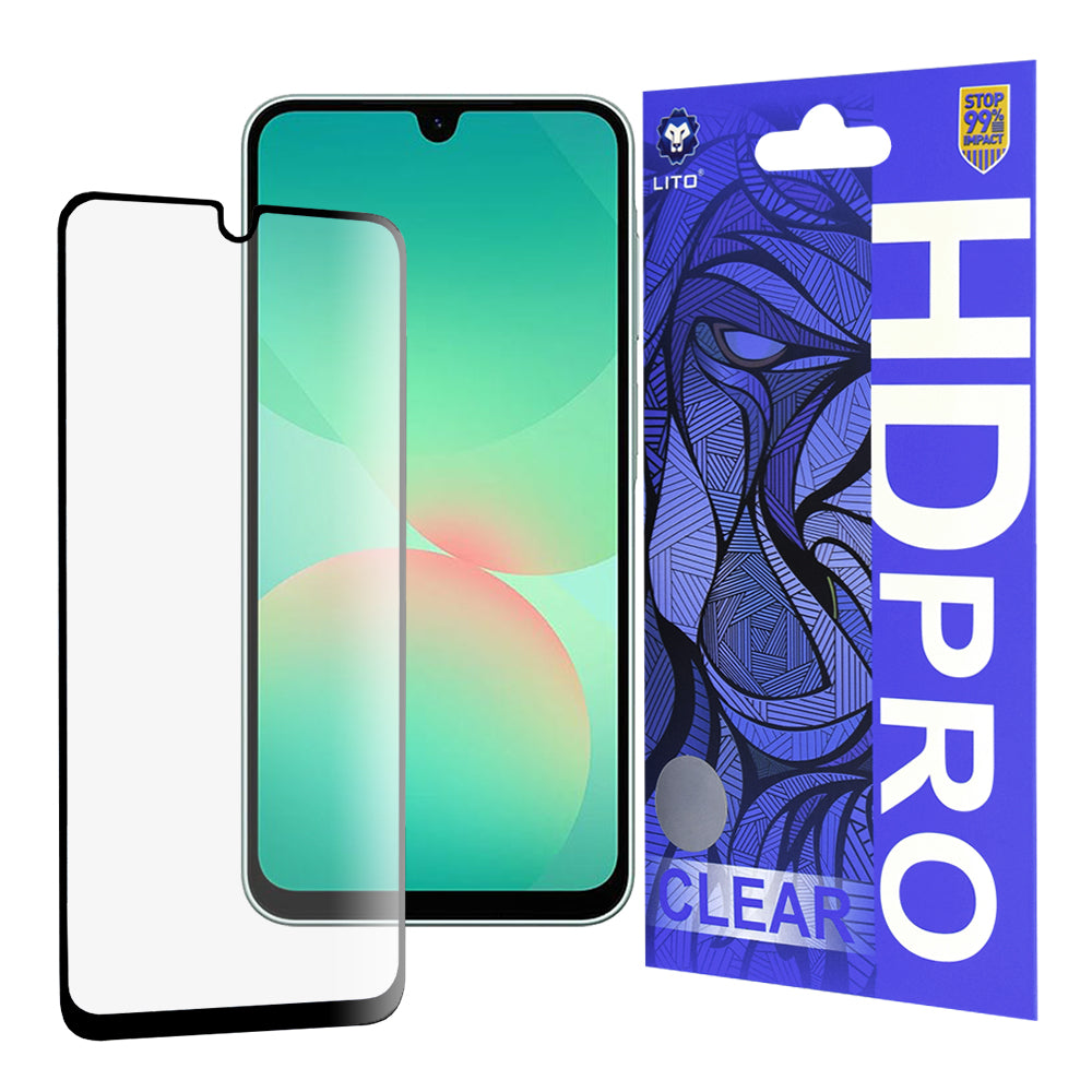 Folia ochronna na ekran Lito HD Pro Clear do Samsung Galaxy A26 A266, szkło hartowane, pełny klej, czarna