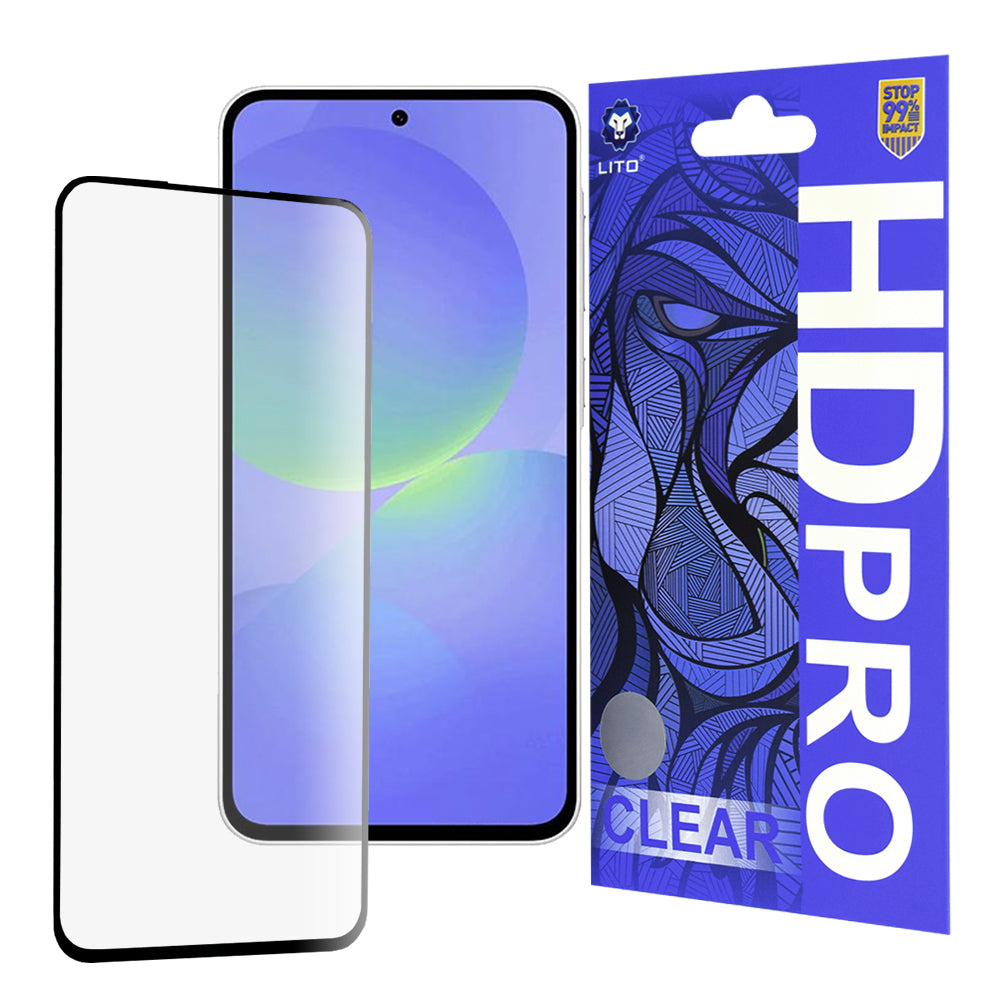 Folia ochronna na ekran Lito HD Pro Clear do Samsung Galaxy A36 A366, szkło hartowane, pełny klej, czarna