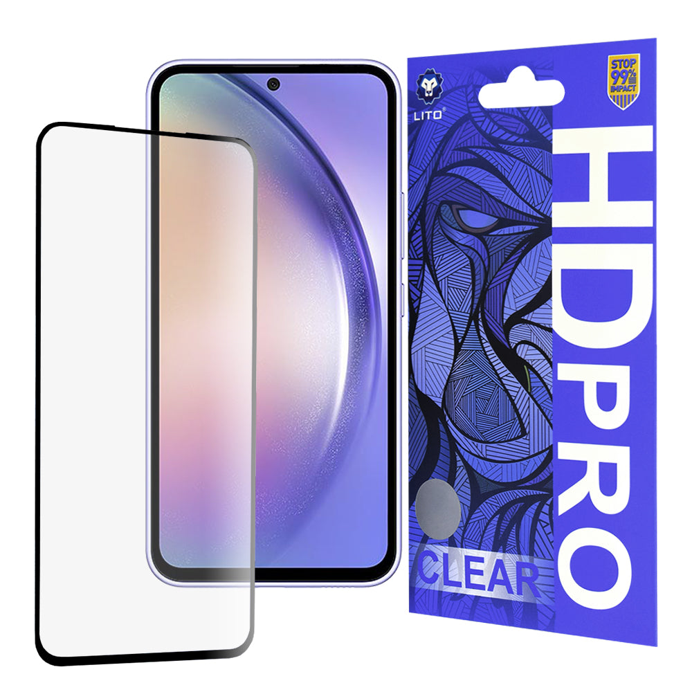 Folia ochronna na ekran Lito HD Pro Clear do Samsung Galaxy A54 A546, szkło hartowane, pełny klej, czarna