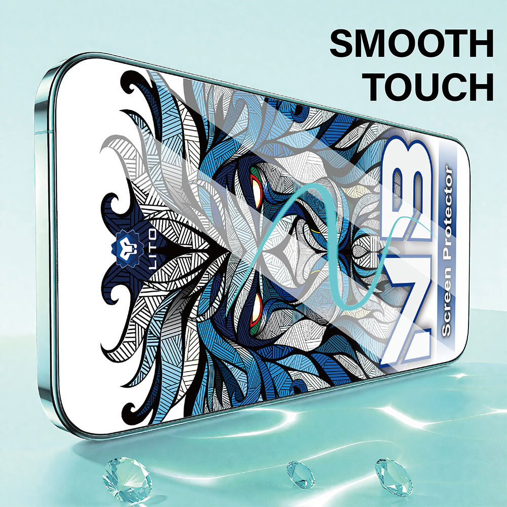 Folia ochronna Lito NB na ekran dla Apple iPhone 17 Pro, Hartowane szkło, Pełne klejenie, Czarna