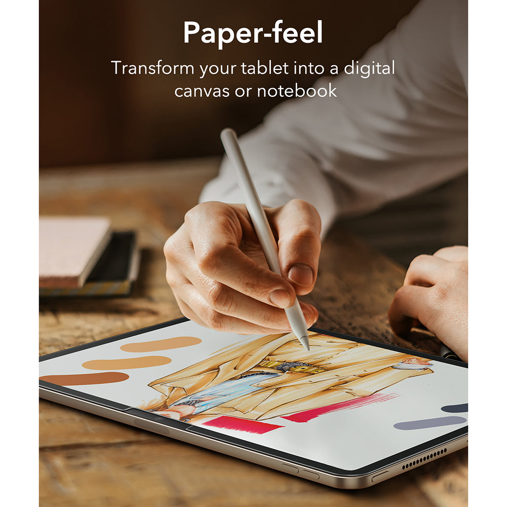 Matowa folia ochronna ESR Paper Feel dla Apple iPad Air 11 (2025) / Air 11 (2024), Plastik, Zestaw 2 sztuki