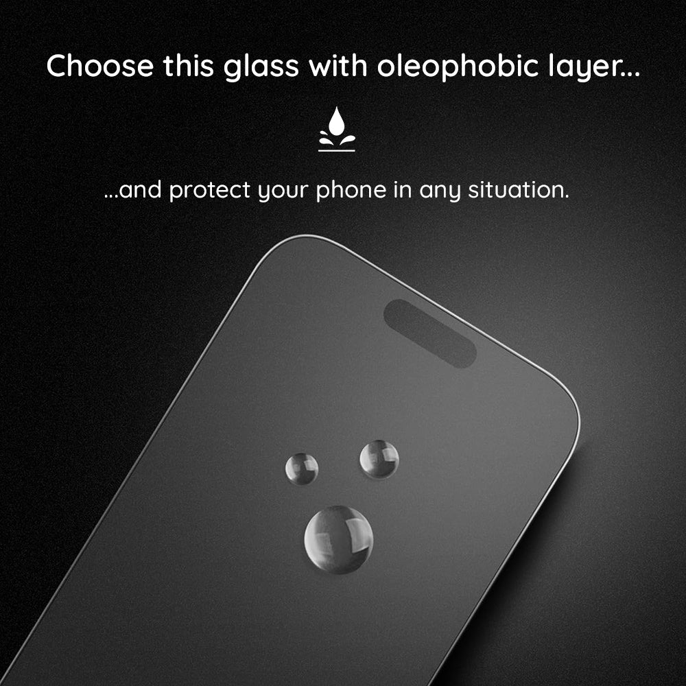 Matowa folia ochronna na ekran Lito HD Pro do Apple iPhone 16 Plus, szkło hartowane, pełna klej, czarna