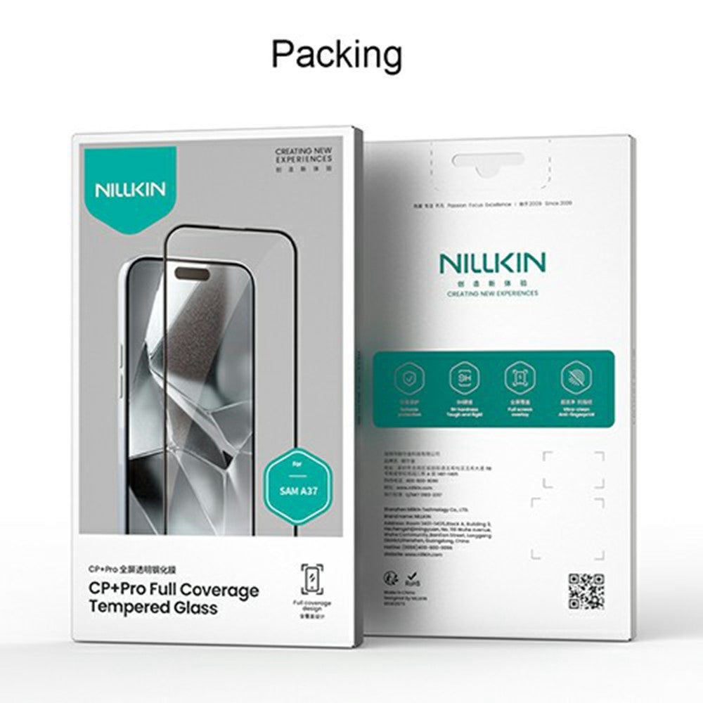 Folia ochronna na ekran Nillkin CP+ Pro do Samsung Galaxy A37 5G, szkło hartowane, pełna klej, czarna