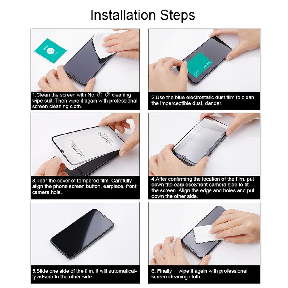 Nillkin CP+ Pro Screen Protector for Samsung Galaxy A57 5G, Tempered Glass, Full Glue, Black