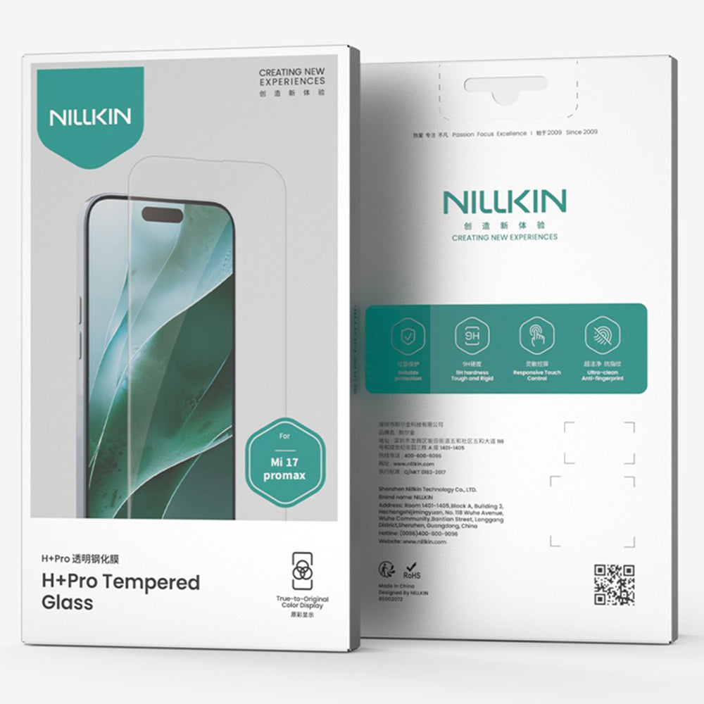 Folia ochronna na ekran Nillkin H+ Pro do Xiaomi 17 Pro Max / 17 Ultra, szkło hartowane, pełna klejność