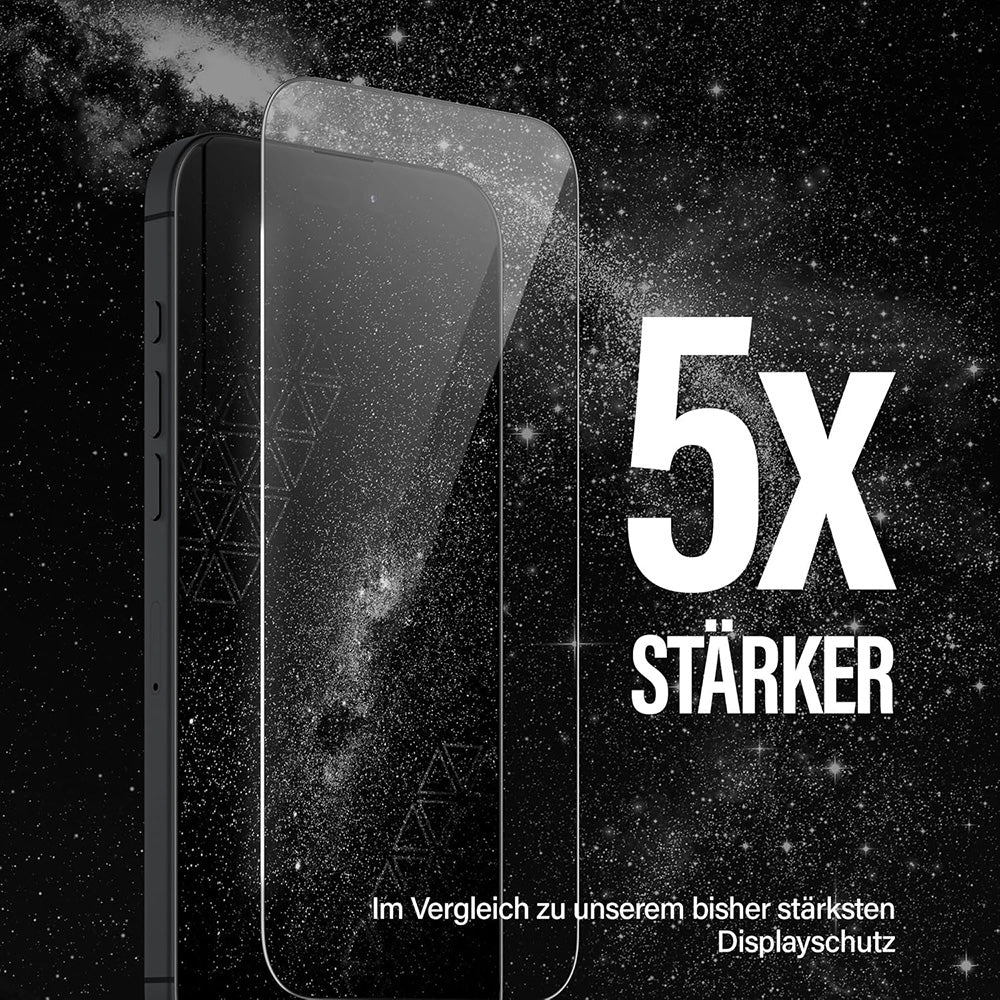 Folia ochronna do ekranu PanzerGlass Ultra-Wide Ceramic II EasyAligner dla Apple iPhone 17 Pro, Szkło Hartowane, Pełne Klejenie, Czarna