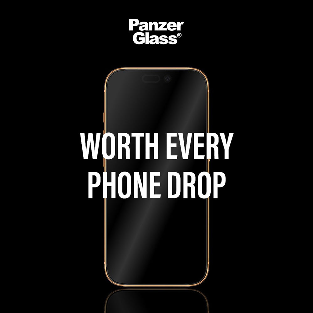 Folia ochronna do ekranu PanzerGlass Ultra-Wide Fit Stealth Fastfit dla Apple iPhone 17 / 16 Pro, Hartowane szkło, Pełne klejenie, Czarna