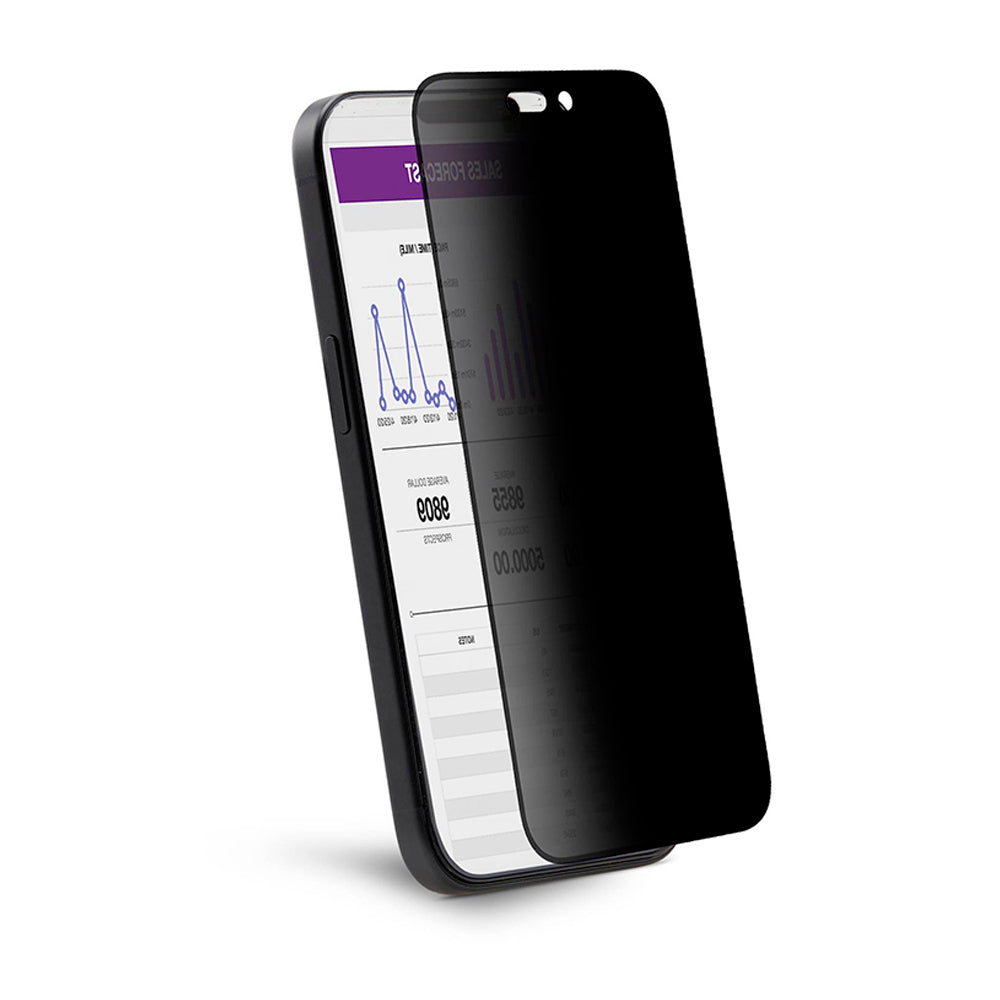 Folia ochronna na ekran Privacy Anank 1X Reinforced 360 do Apple iPhone 16 Pro, szkło hartowane, pełna klej, 2.5D