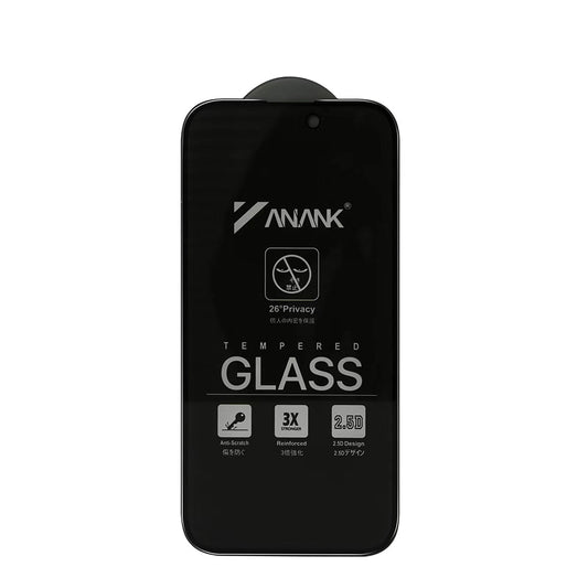 Folia ochronna na ekran Privacy Anank 3X Reinforced do Apple iPhone 16 Pro Max, szkło hartowane, pełna klej, 2.5D