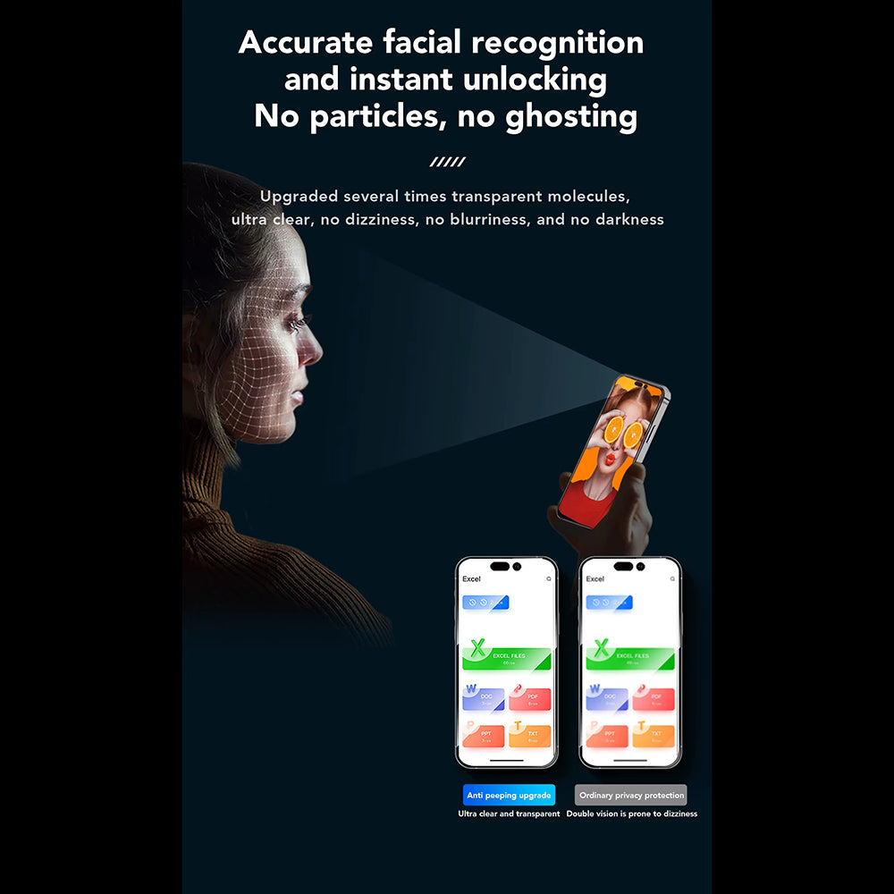 Folia ochronna na ekran Privacy Anank 3X Reinforced do Apple iPhone 16 Pro Max, szkło hartowane, pełna klej, 2.5D