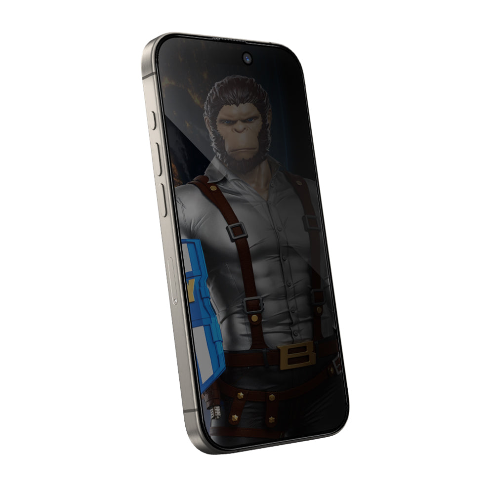 Folia ochronna na ekran Privacy Blueo Anti-Peep dla Apple iPhone 16 / 15, szkło hartowane, pełna klejność