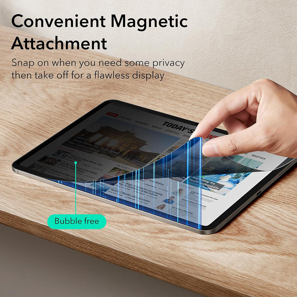 Folia ochronna Ecran Privacy ESR Magnetic dla Apple iPad Pro 13 (2024), Plastikowa