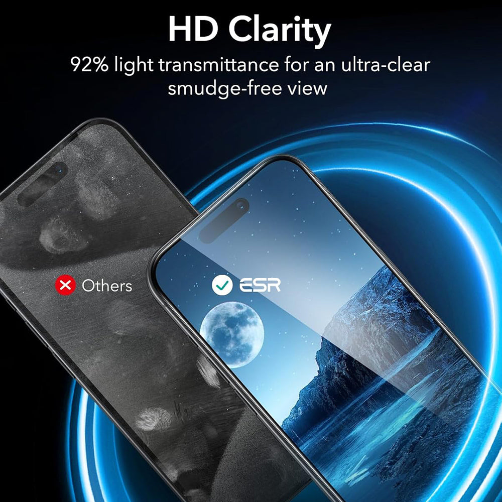 Folia ochronna Ecran Privacy ESR dla Apple iPhone 17 Air, Hartowane szkło, Pełne klejenie, Zestaw 3 sztuki