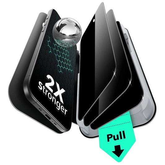 Folia ochronna Ecran Privacy ESR UltraFit dla Apple iPhone 17 Air, Hartowane szkło, Pełne klejenie, Zestaw 3 sztuki