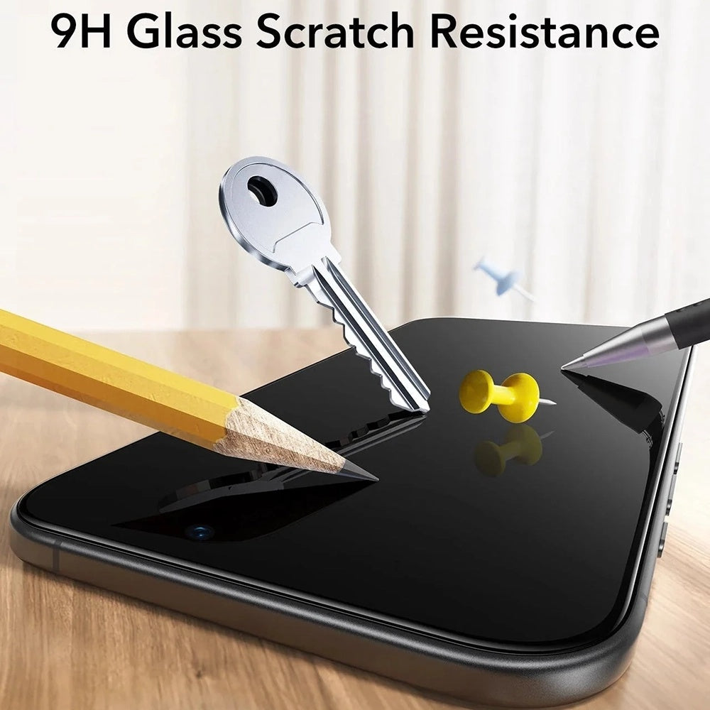 Folia ochronna Ecran Privacy ESR UltraFit dla Apple iPhone 17 Air, Hartowane szkło, Pełne klejenie, Zestaw 3 sztuki
