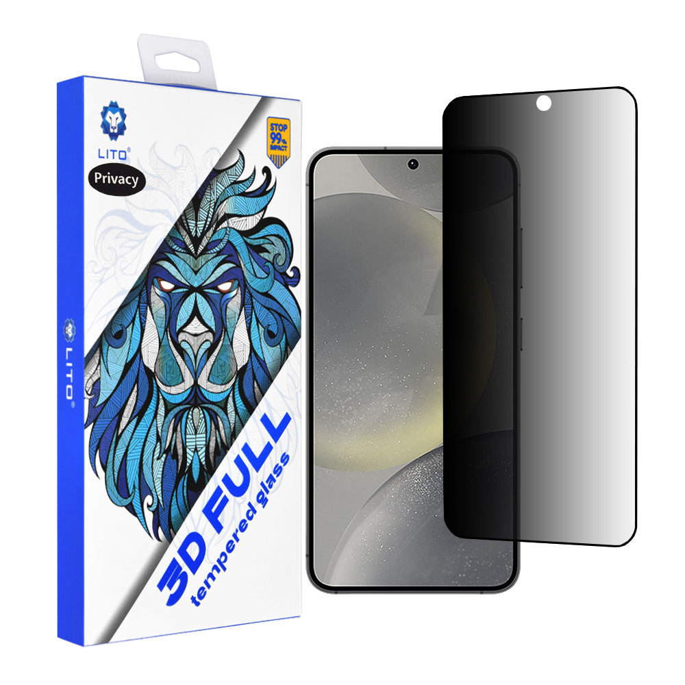 Folia ochronna na ekran Privacy Lito do Samsung Galaxy S25 S931 / S24 S921, szkło hartowane, pełny klej, 3D
