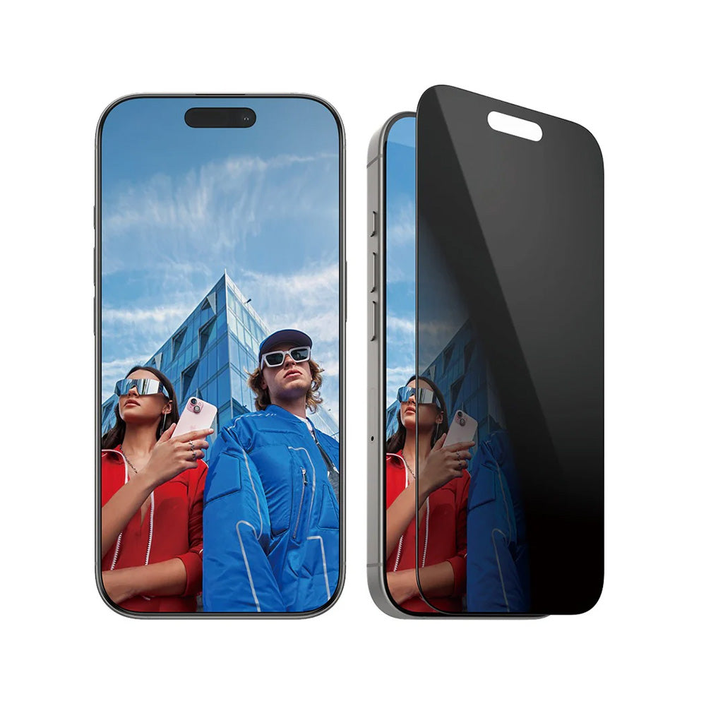 Folia ochronna do ekranu Privacy PanzerGlass Ultra-Wide Fit EasyAligner dla Apple iPhone 16 Pro, Szkło Hartowane, Pełne Klejenie